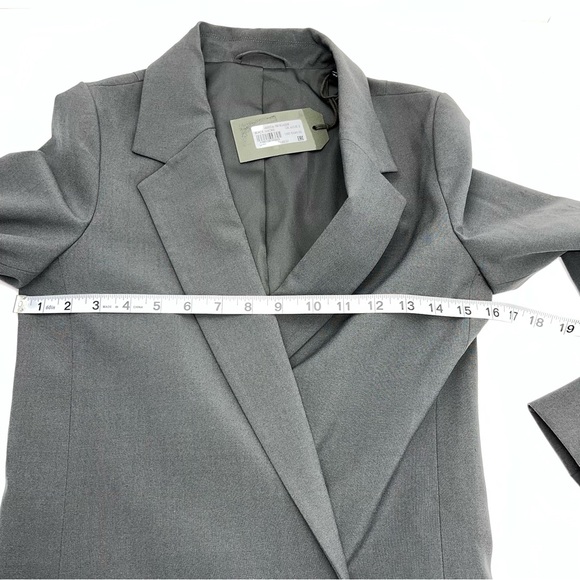 AllSaints All Saints Aleida Tri Blazer Open Black Smoke Grey Gray Size 2 NEW - Picture 10 of 15